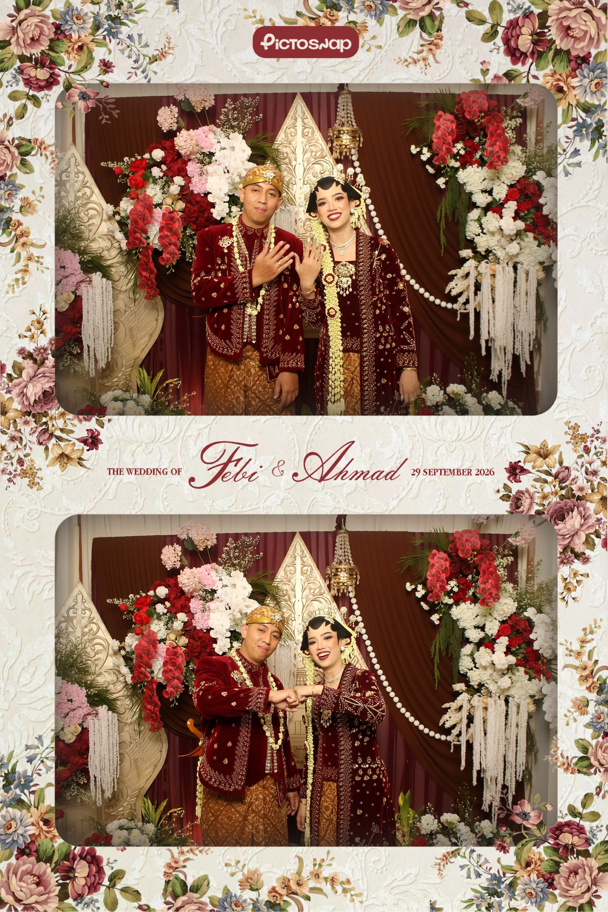 Photostrip photobooth pernikahan Febi dan Ahmad di Jogja